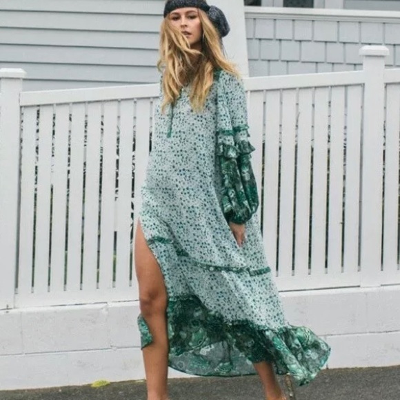 New Bohemian Gypsy Floral Maxi Beach Dress - Picture 3 of 12